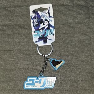 Bioworld Yuri on Ice Blue and Black Skate Keychain